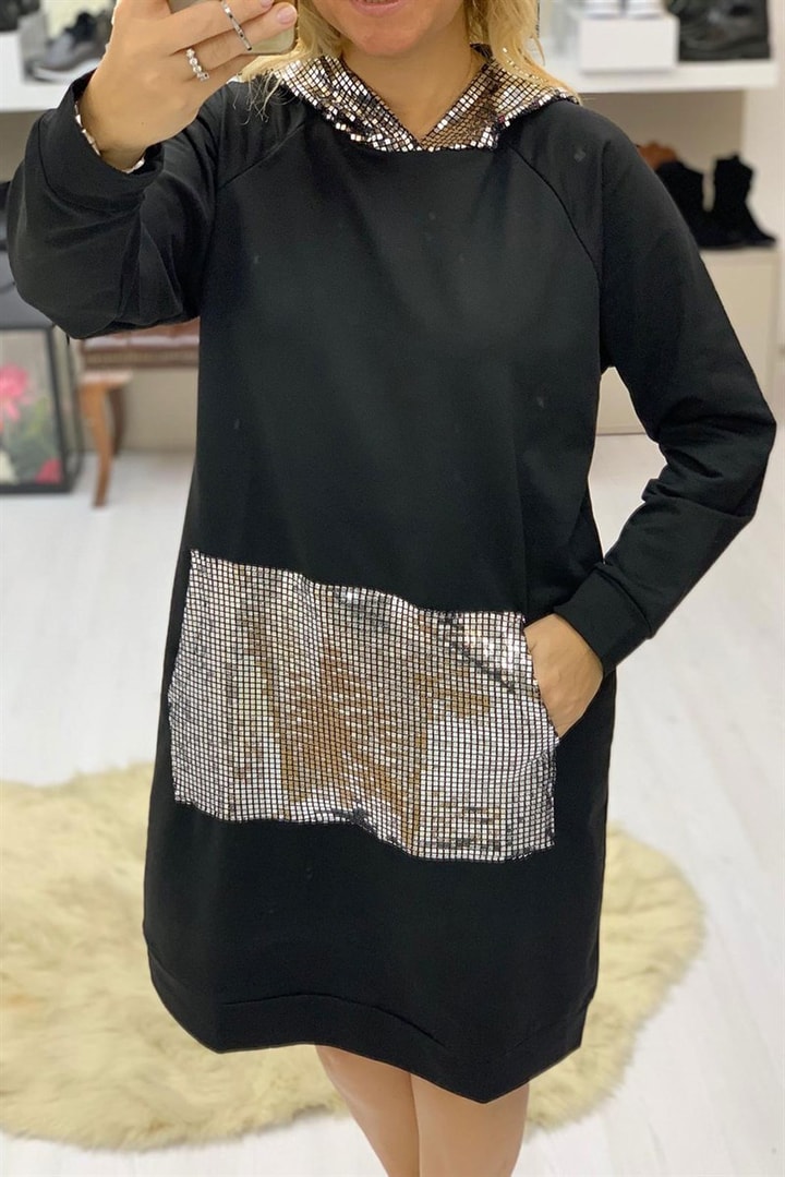 Pullu Kapşonlu Sweat