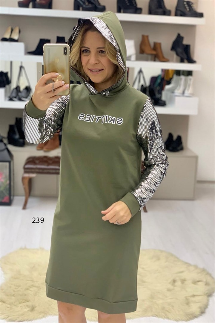Pullu Kapşonlu Sweat