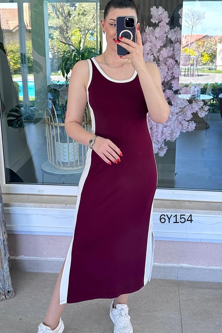 Sıfır Kol Modal Elbise