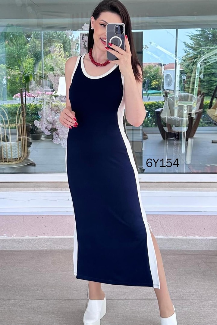 Sıfır Kol Modal Elbise