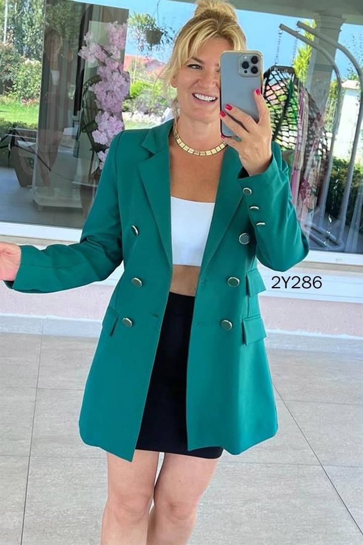 Süs Cepli Blazer Ceket