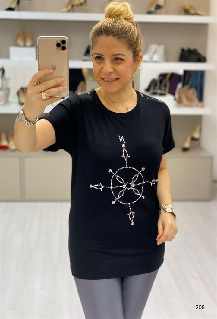 Taş Baskılı Bluz