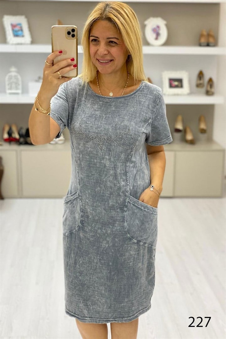 Taş Baskılı Elbise