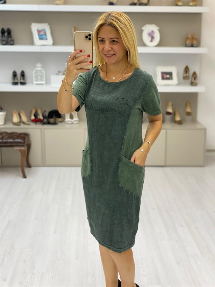 Taş Baskılı Elbise