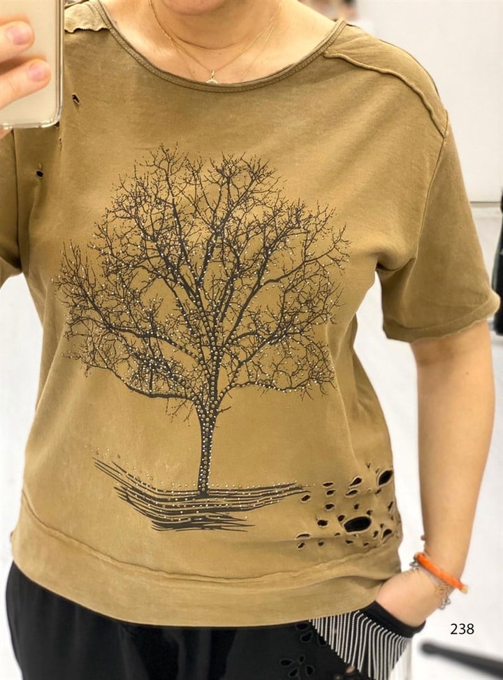 Taş Baskılı Tshirt