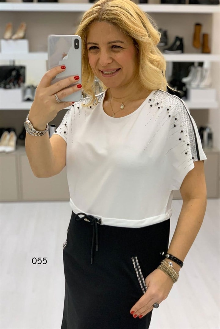 Taş İşlemeli Elbise