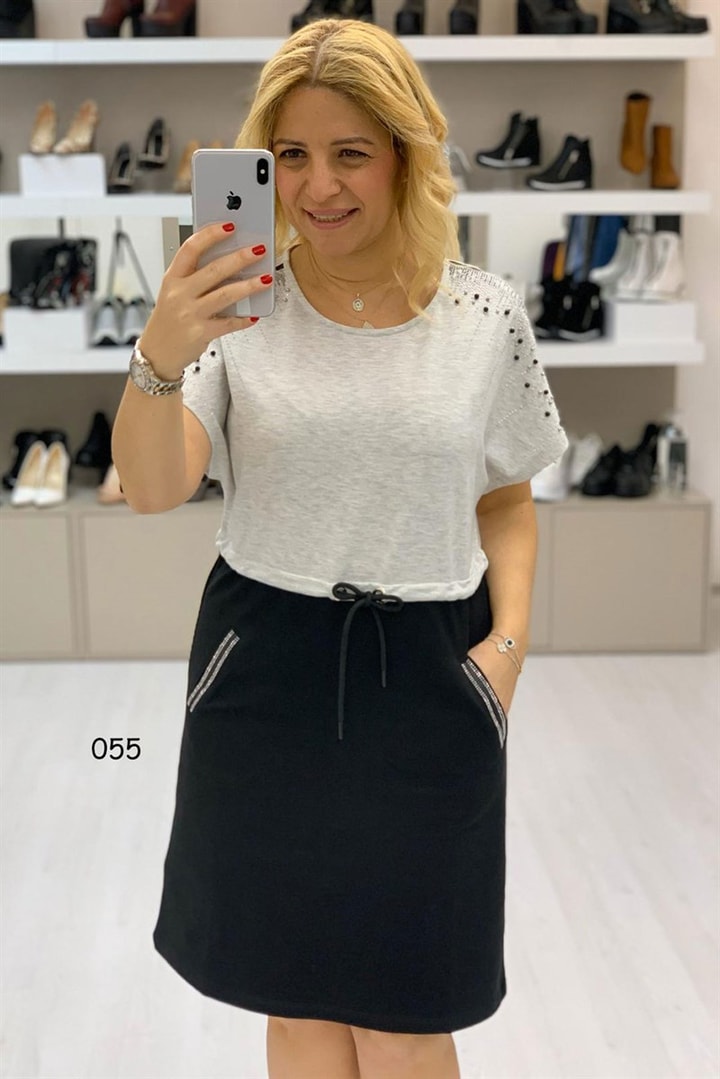 Taş İşlemeli Elbise