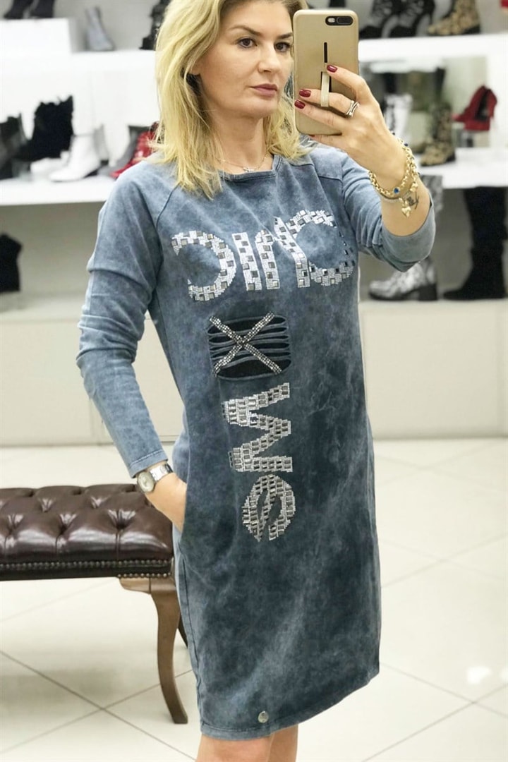 Taşlı Elbise