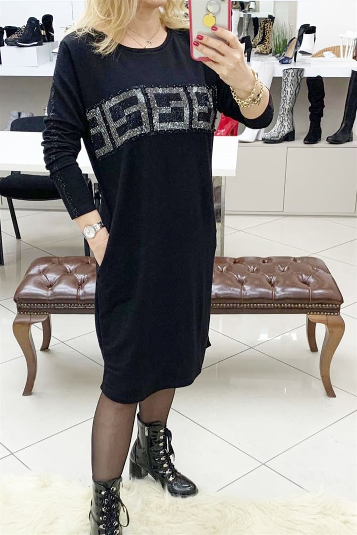 Taşlı Elbise