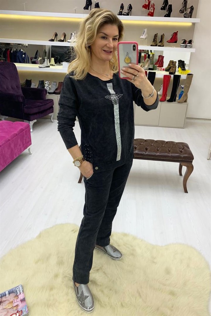 Taşlı Eşofman Takımı