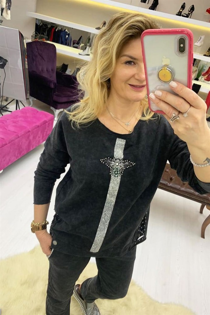 Taşlı Eşofman Takımı
