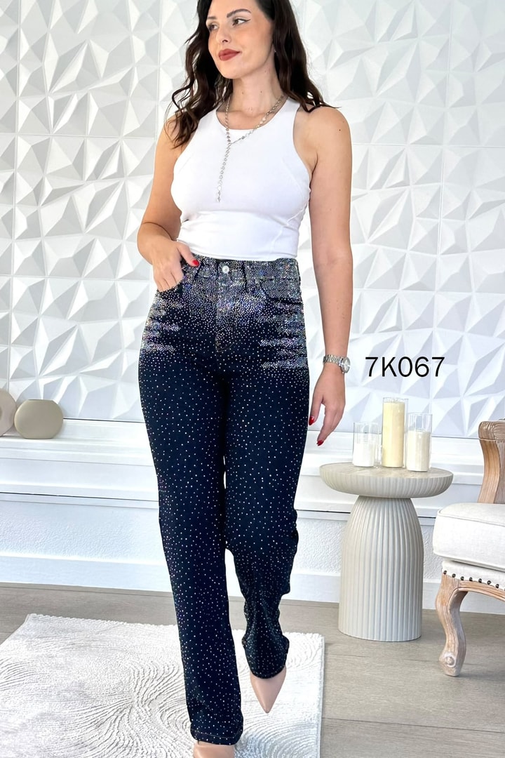 Taşlı Kot Pantolon