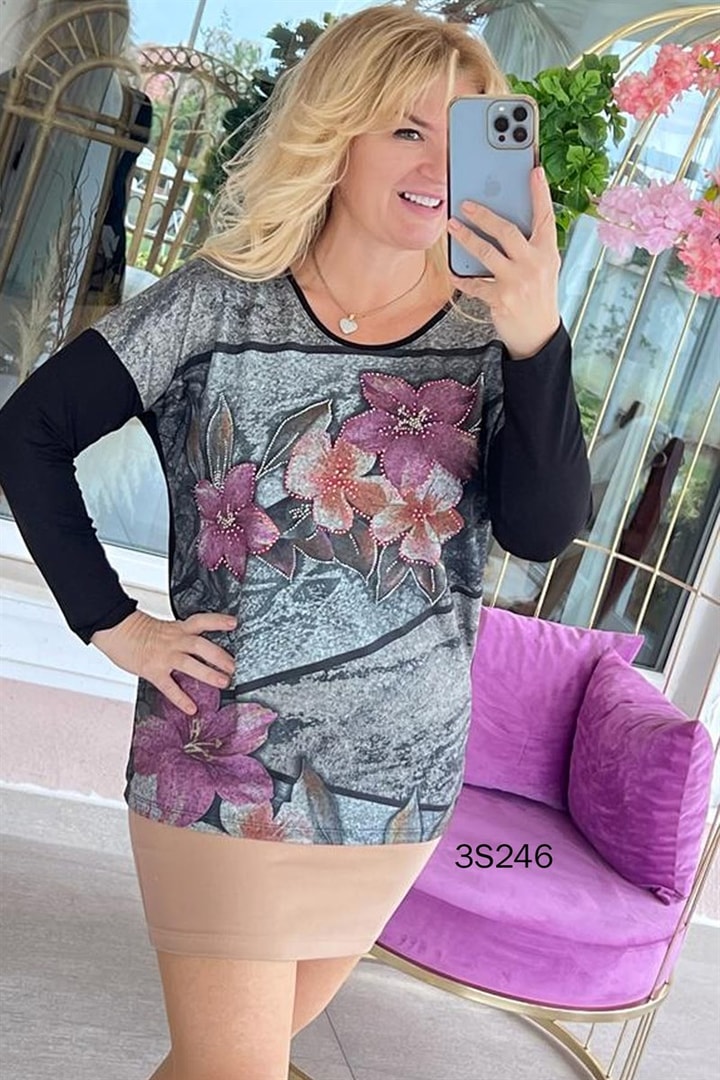 Taşlı Yumoş Bluz