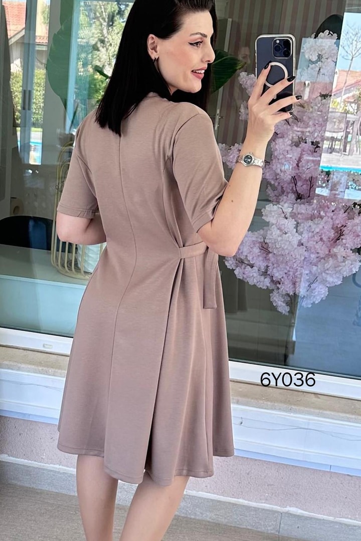 Tokalı Modal Elbise