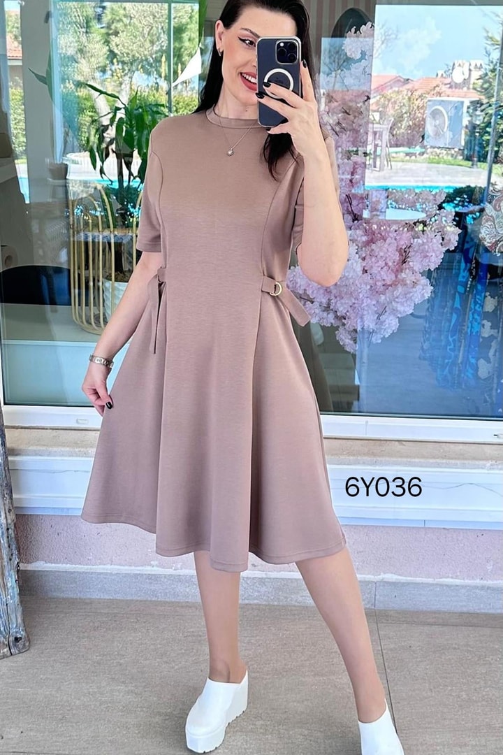 Tokalı Modal Elbise