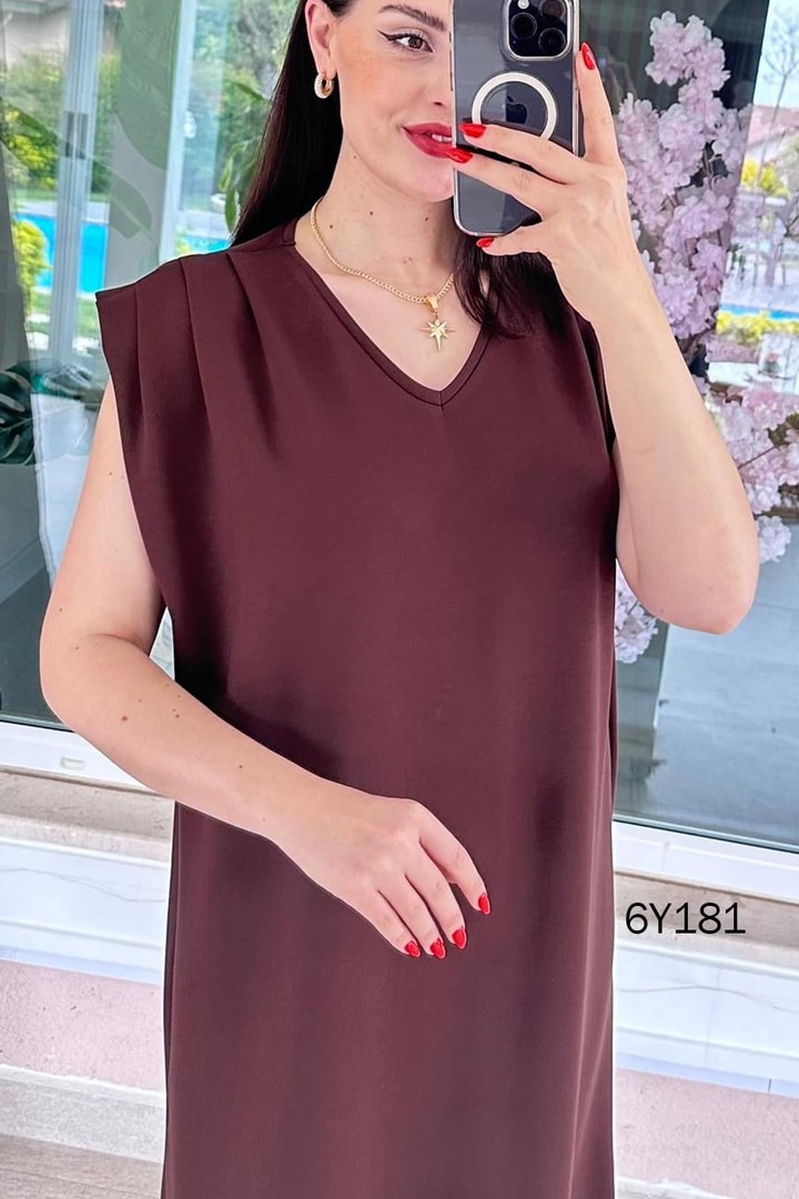 V Yaka Modal Elbise