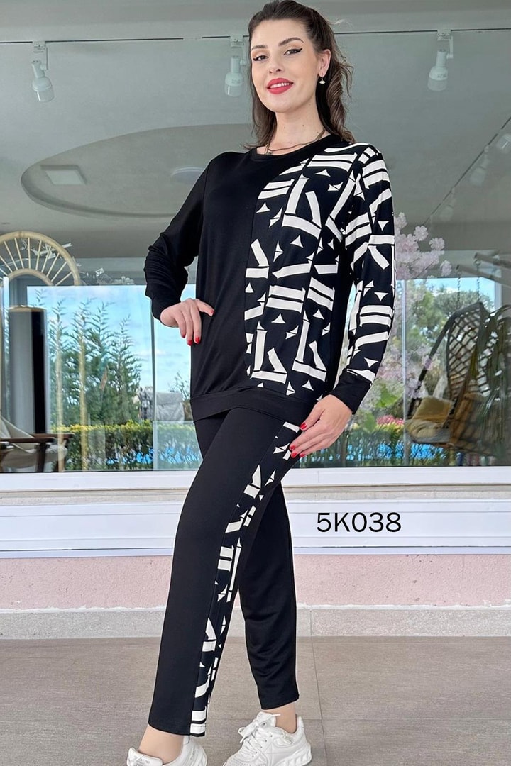 Viskon 2 İplik Desenli Takım