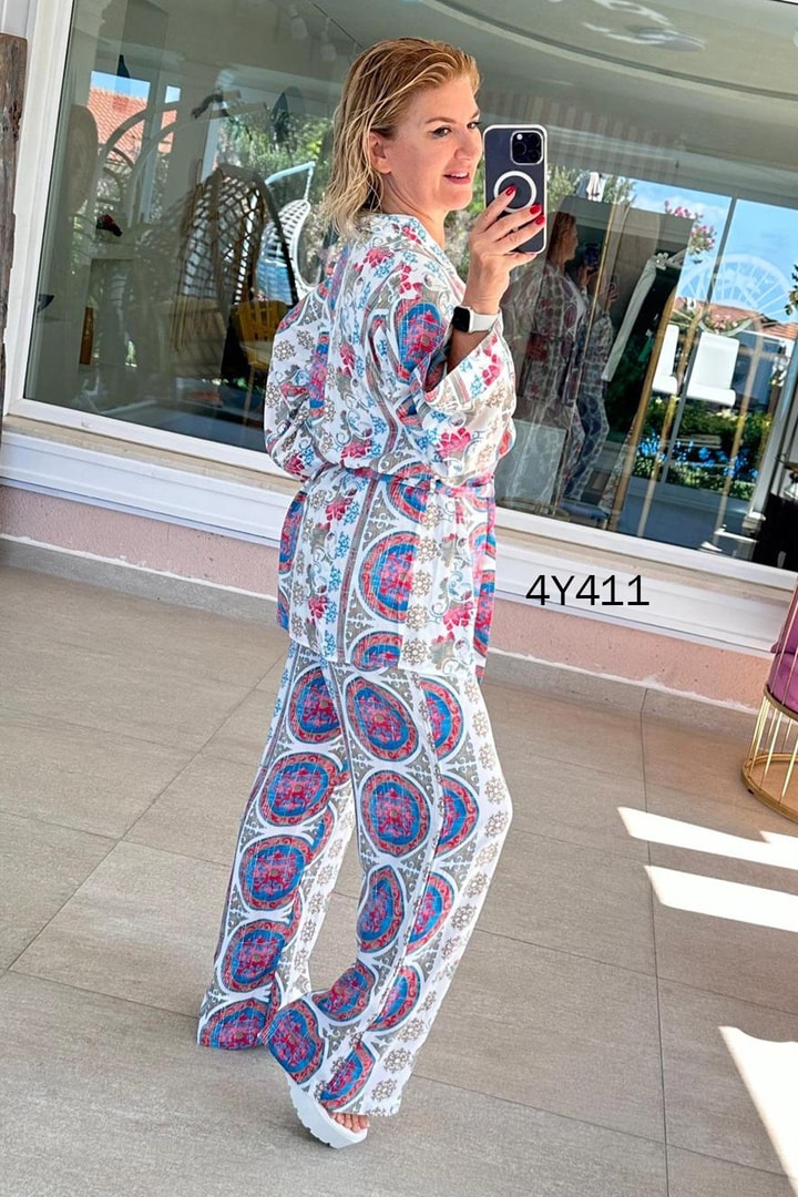Viskon Kumaş Kimono Takım