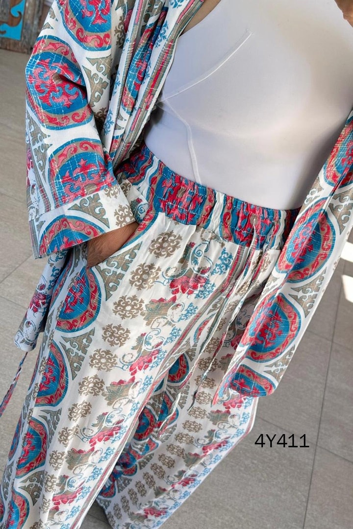 Viskon Kumaş Kimono Takım