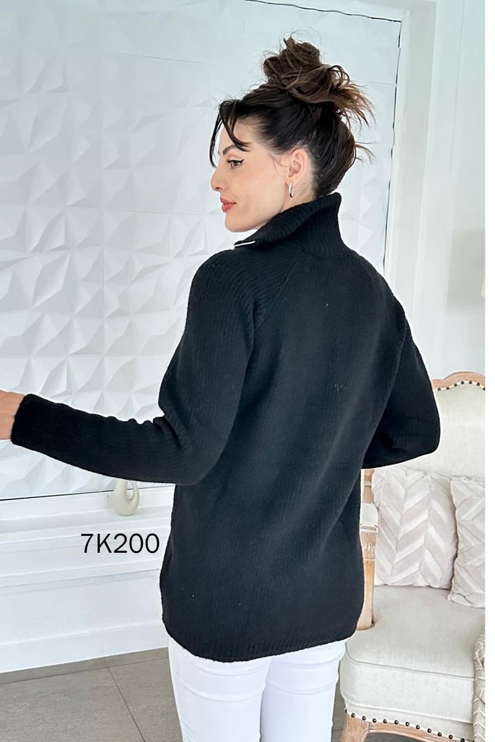 Yandan Fermuarlı Triko Hırka