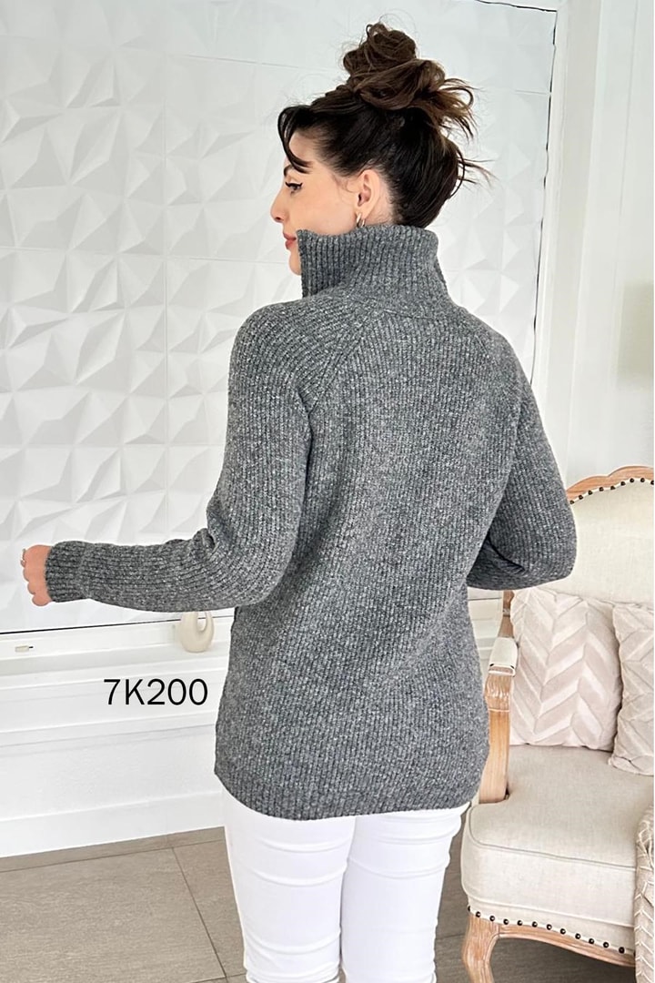 Yandan Fermuarlı Triko Hırka