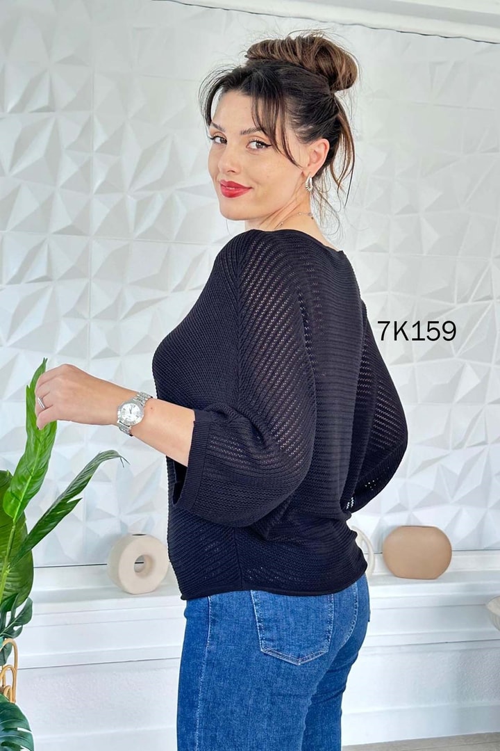 Yarasa Kol Ajurlu Triko Bluz
