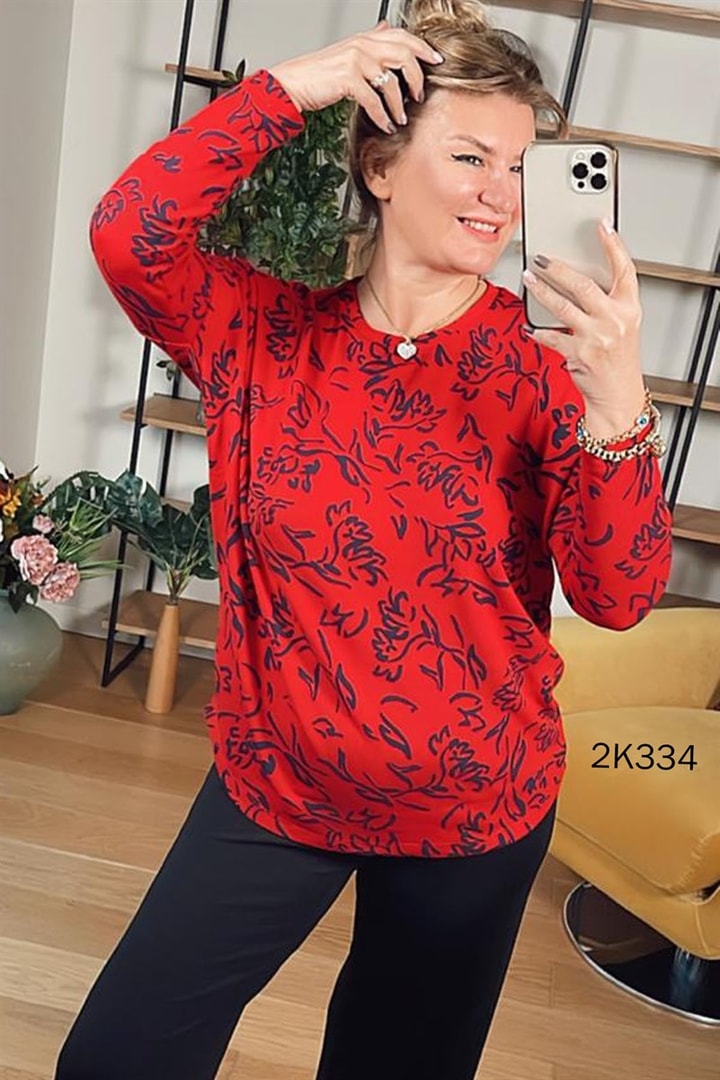 Yarasa Kol Çilek Bluz