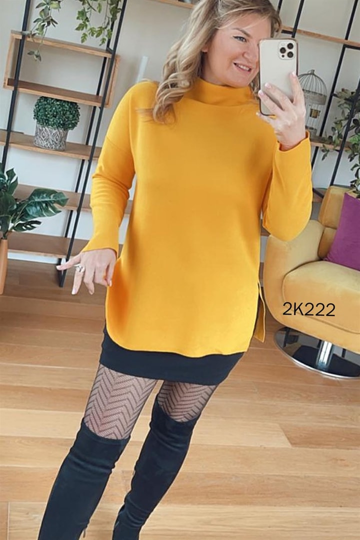 Yarım Balıkçı Yaka Bluz