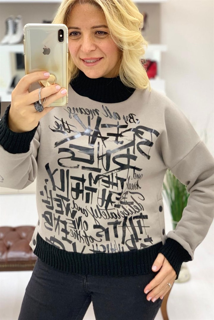 Yazılı Sweat Shirt