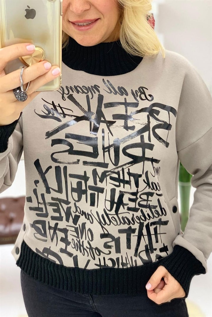 Yazılı Sweat Shirt