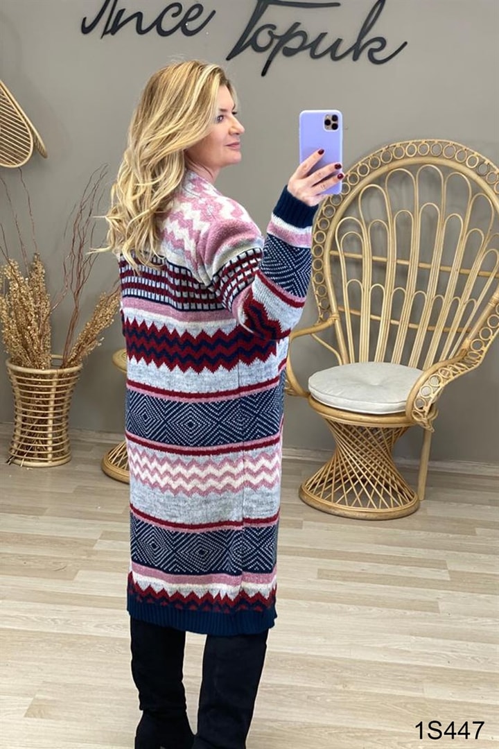 Zigzag Desenli Hırka