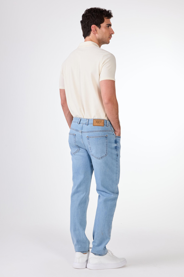 Açık Mavi Slim Fit Erkek Denim Pantolon