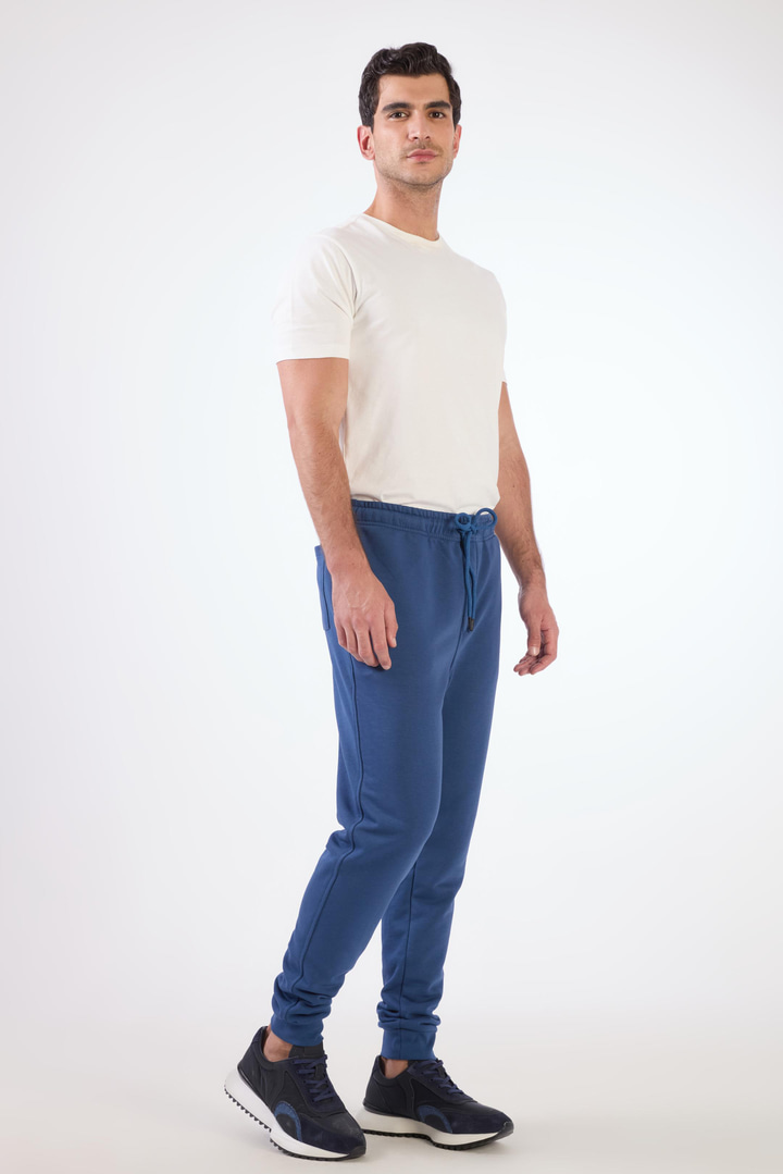 Açık Lacivert Bağcıklı Erkek Regular Fit Eşofman Altı