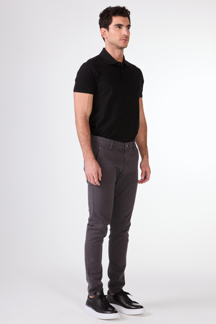 Erkek Regular Fit Antrasit Casual Pantolon