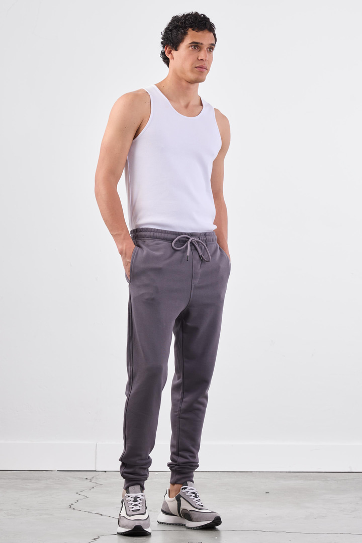 Erkek Regular Fit Antrasit Eşofman Altı