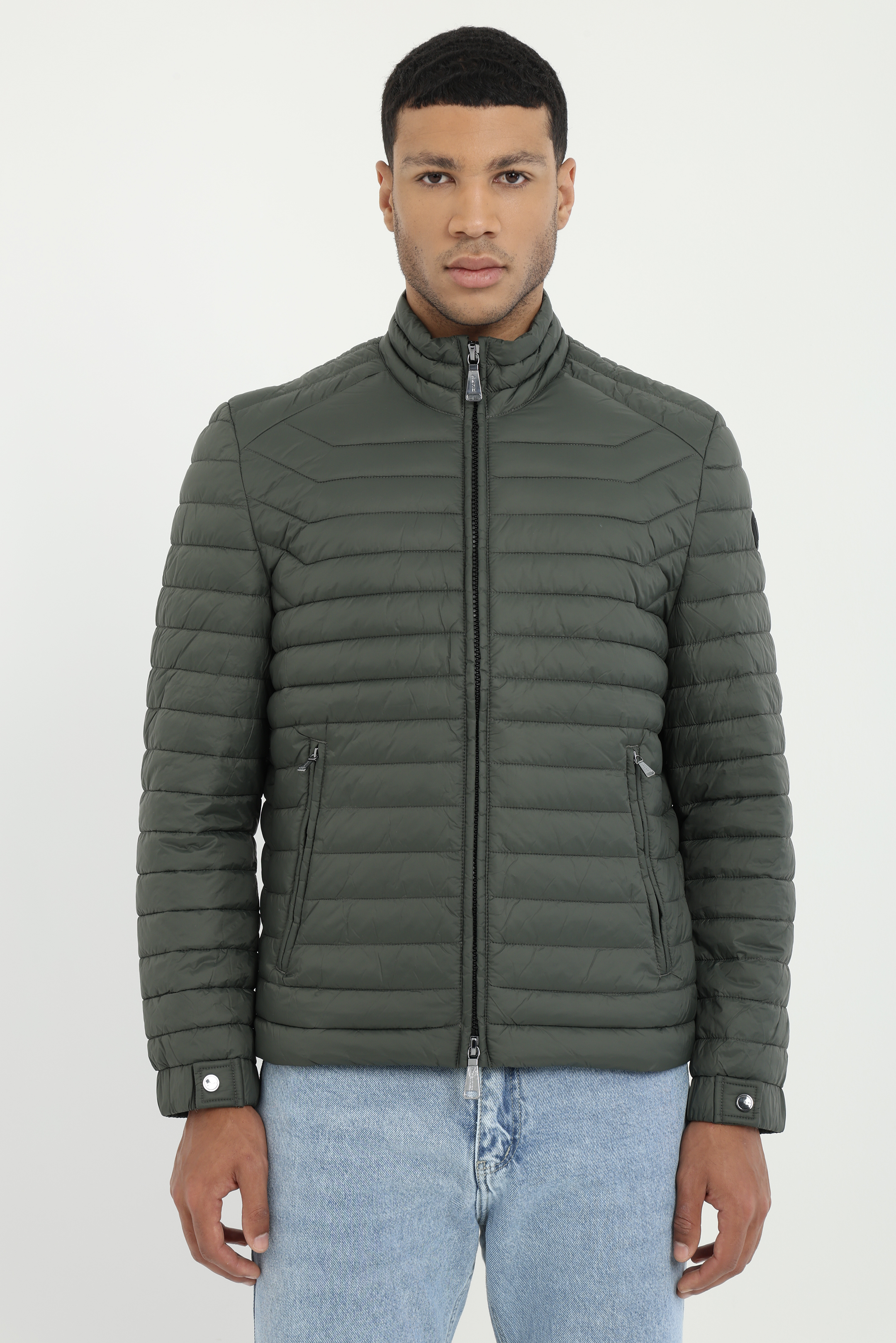 Haki Dokuma Basic Erkek Mont