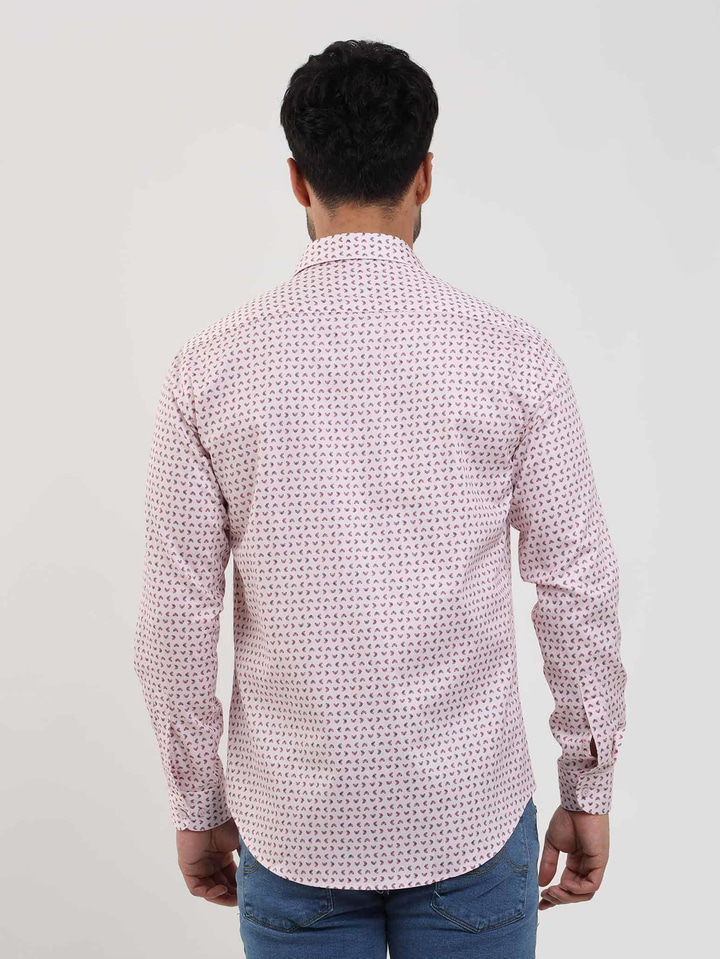 Kırmızı Erkek Slim Fit Kareli Brent Yaka Uzun Kol Gömlek 