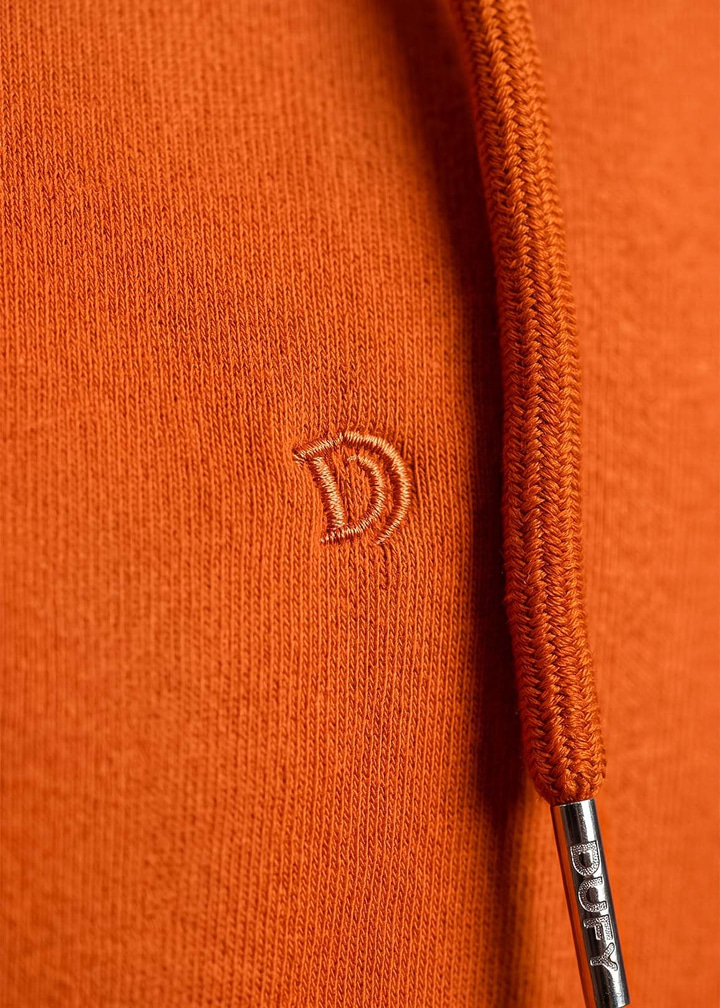 Erkek Regular Fit Kapüşonlu Kiremit Sweatshirt