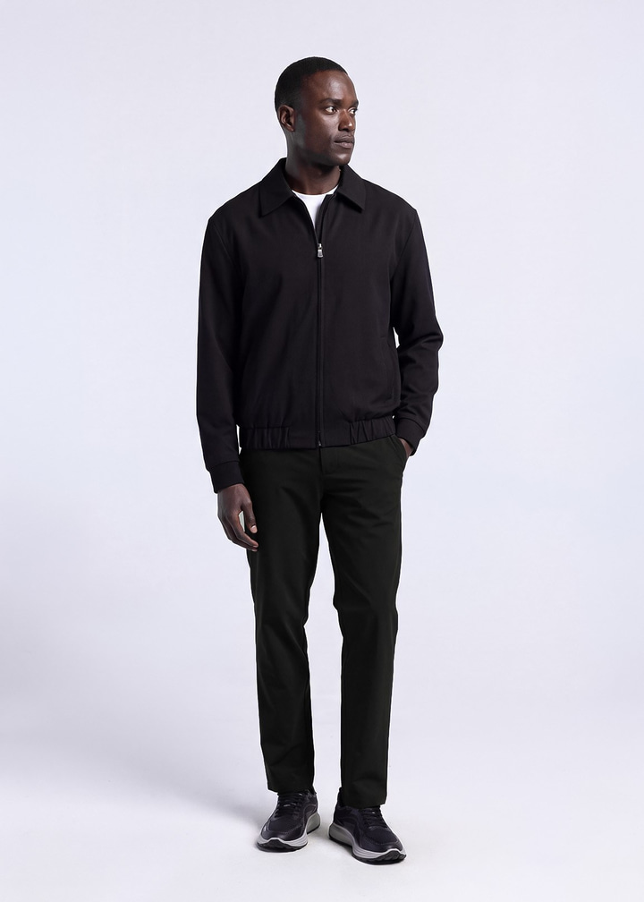 Erkek Regular Fit Siyah Mont