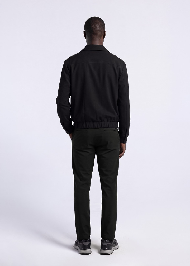 Erkek Regular Fit Siyah Mont