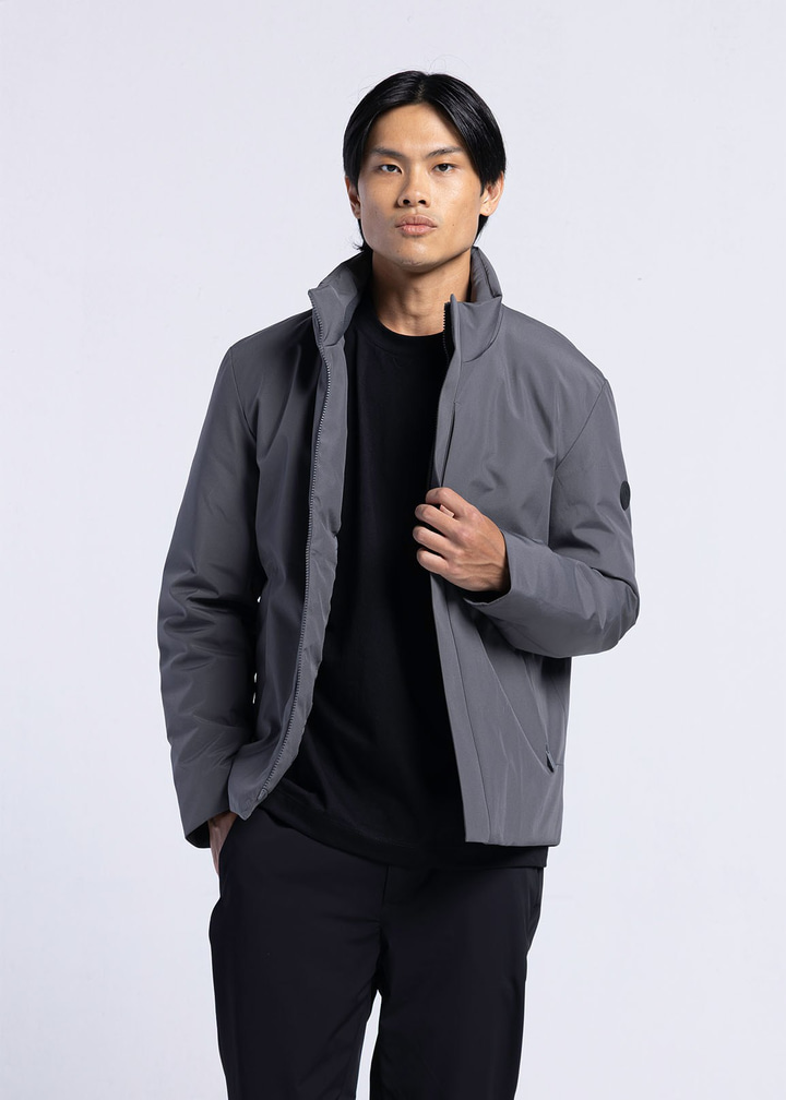 Erkek Slim Fit Gri Mont