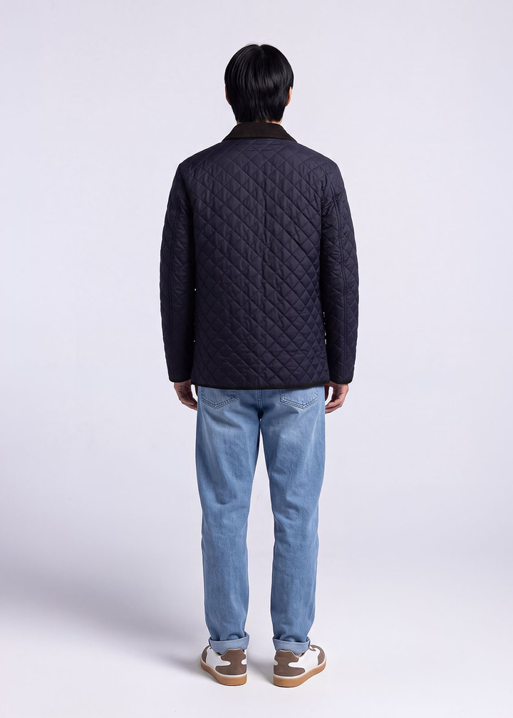 Erkek Slim Fit Lacivert Mont