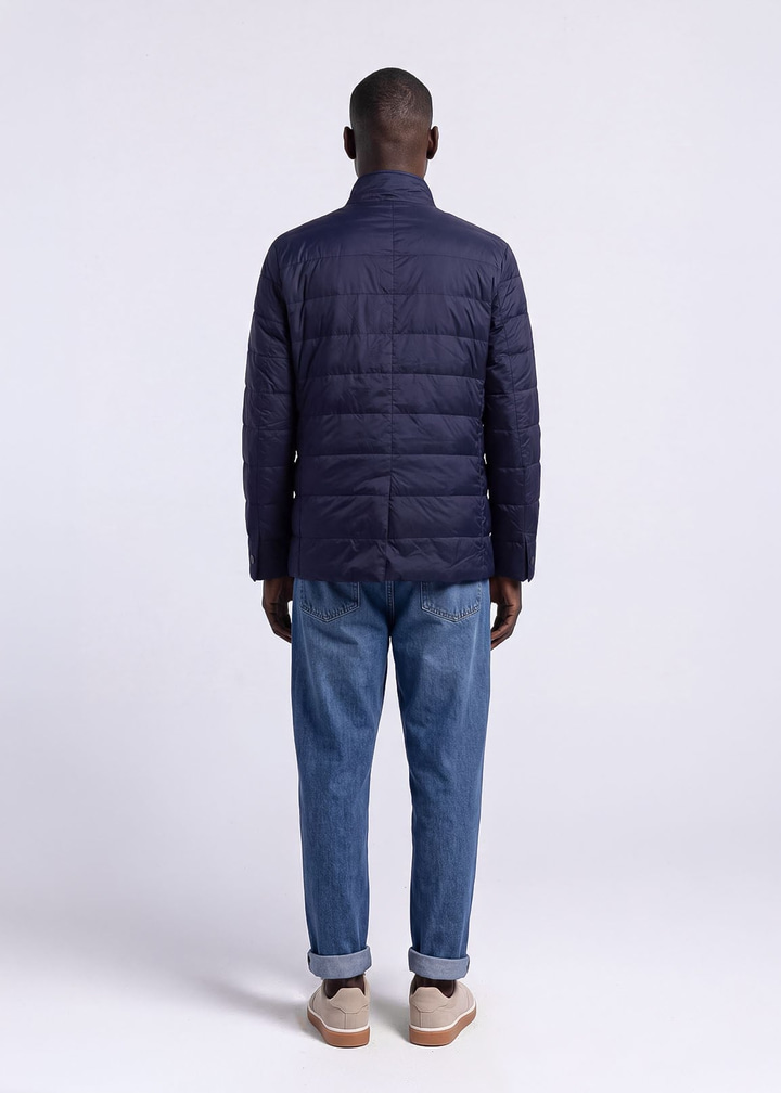 Erkek Slim Fit Lacivert Mont