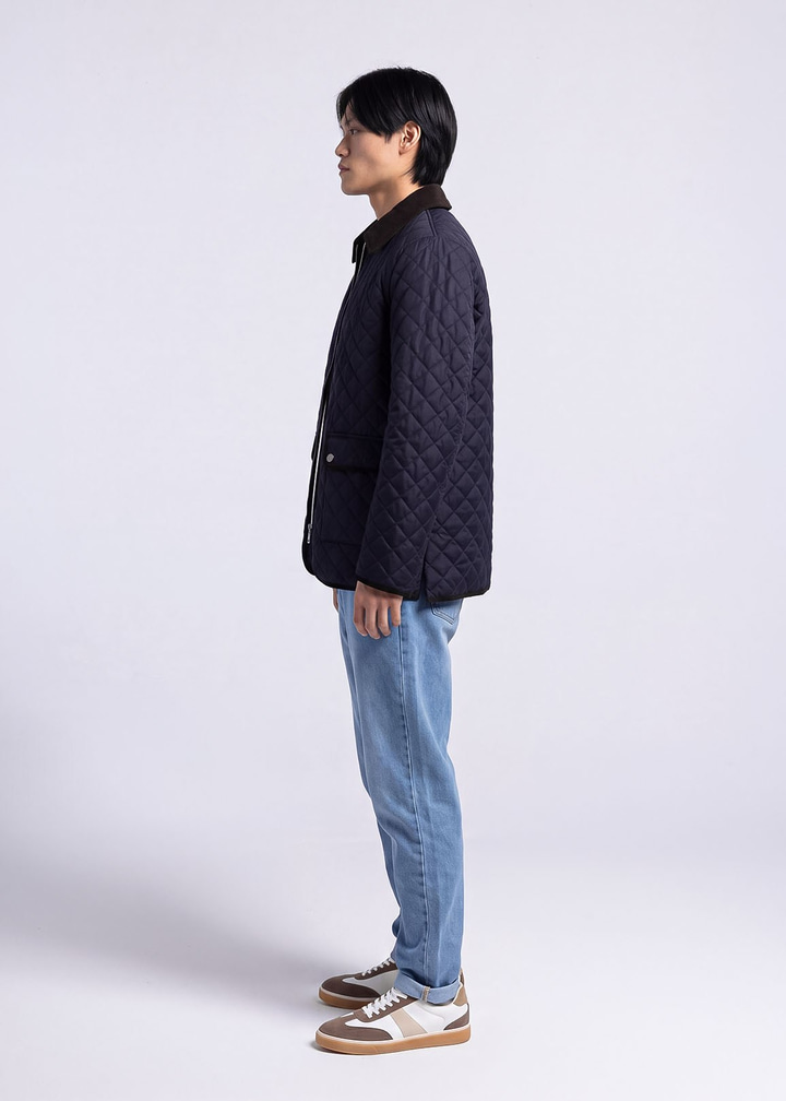 Erkek Slim Fit Lacivert Mont