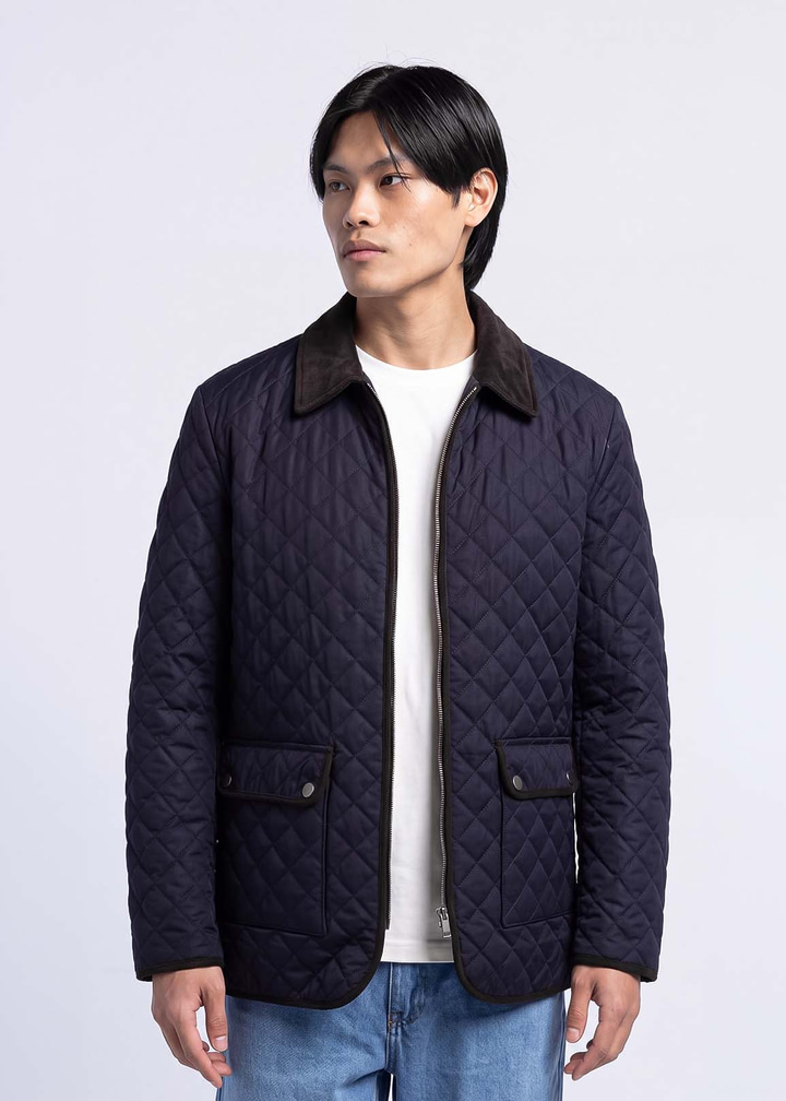 Erkek Slim Fit Lacivert Mont