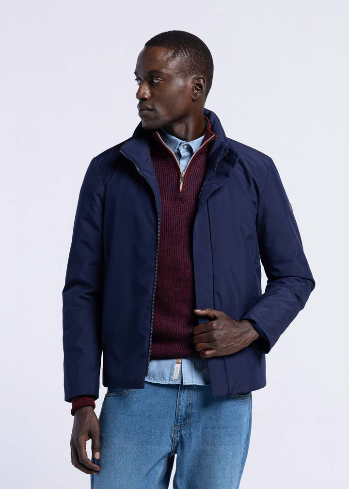 Erkek Slim Fit Lacivert Mont