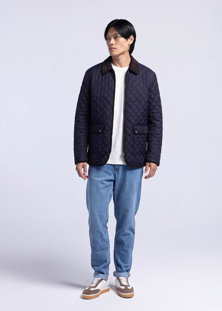 Erkek Slim Fit Lacivert Mont
