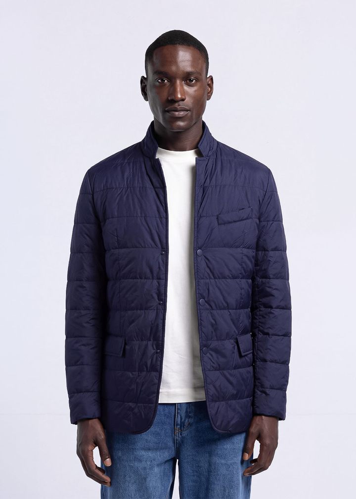 Erkek Slim Fit Lacivert Mont
