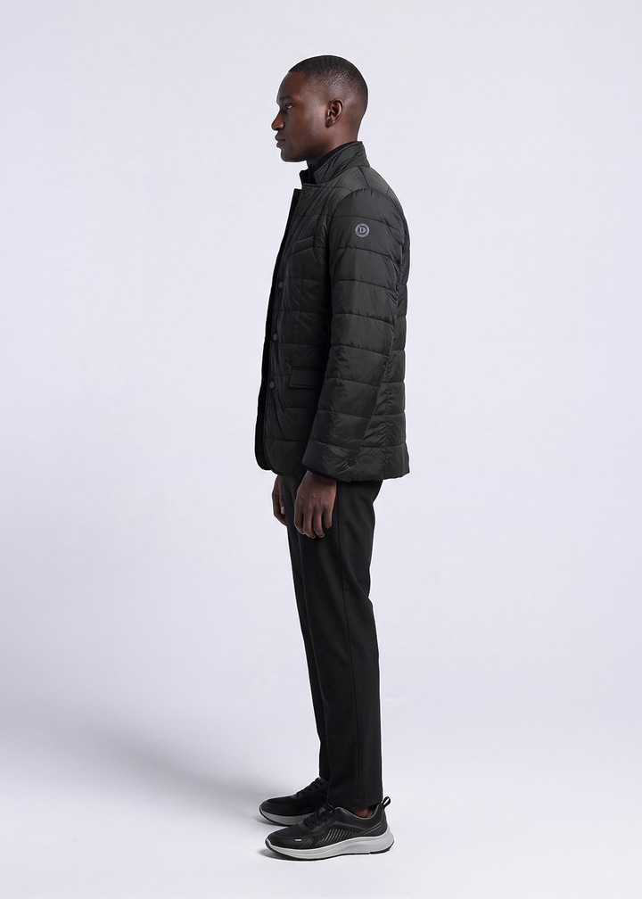 Erkek Slim Fit Siyah Mont