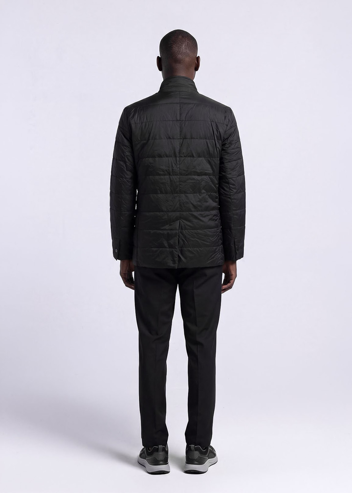 Erkek Slim Fit Siyah Mont